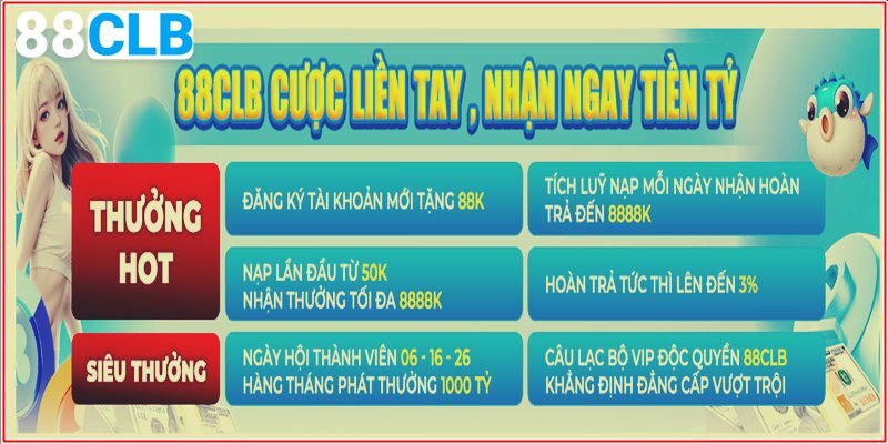 Nhà cái cá cược 88CLB trực tuyến hàng đầu thị trường