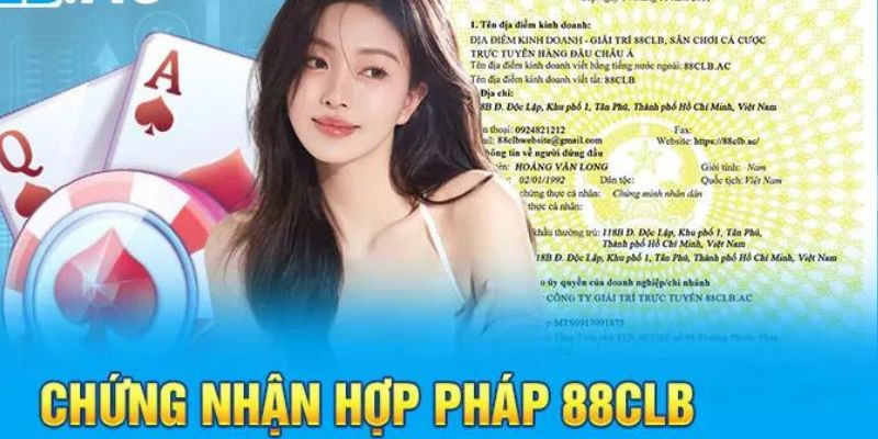 88CLB được chứng nhận đầy đủ từ các tổ chức cờ bạc lớn