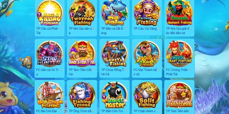 Mỗi sảnh chơi đều mang đến số lượng lớn game bắn cá 88CLB